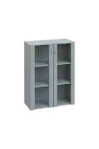 CN 3 - 8S skříň, 2-dveřová/prosklená, 1100x800x400, šedá